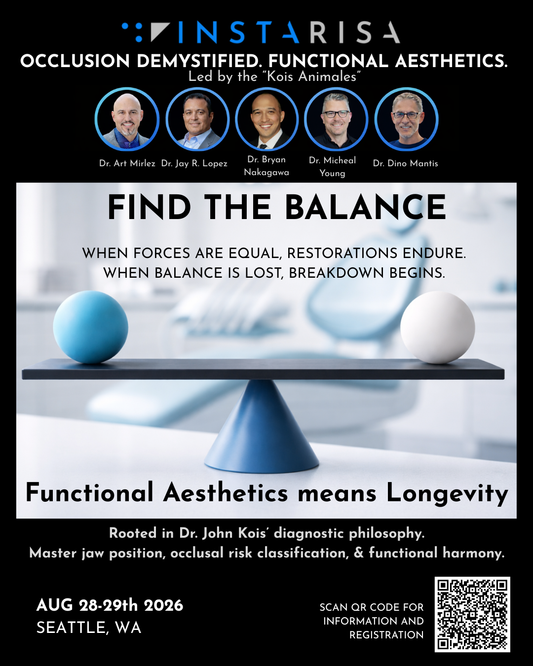 Dentofacial Aesthetics and Occlusion Demystified for Full Arch (August 28-29, 2026) ***Update! Course will be live at the Washington AGD in Seattle, WA****
