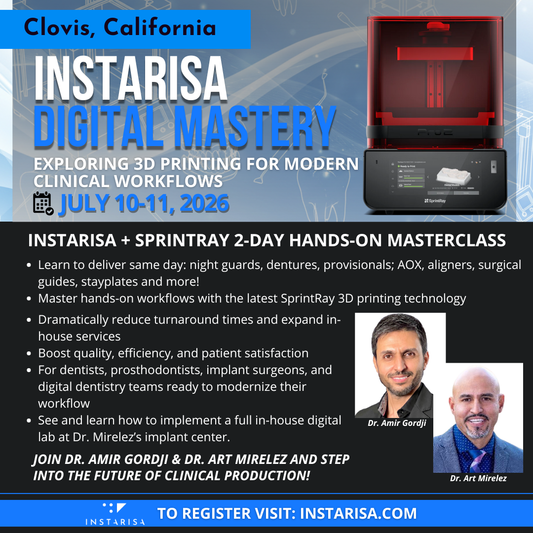 InstaRisa Digital Mastery: Exploring 3D Printing for Modern Clinical Workflow (July 10-11, 2026)